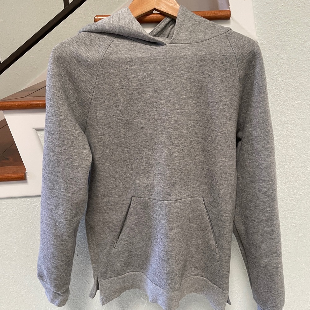 Zara Men's Gray Fitted Hoodie